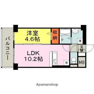 ムーンリバーJR久留米駅前【1階】の間取り