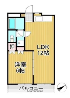 グレースマンション櫛原【2階】の間取り