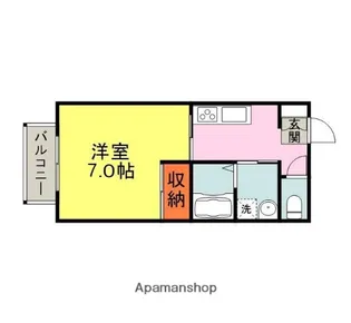 ロワールハイツⅡ【203号室】の間取り