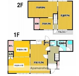 福岡県久留米市御井町【一戸建】の間取り