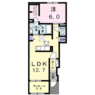 エアリーガーデンⅠ【1階】の間取り