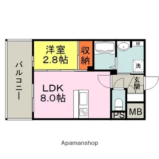 RESIDENCE花畑【8階】の間取り