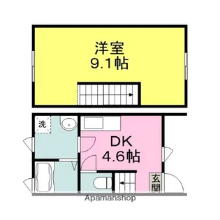 シャロムふえき【A107号室】の間取り