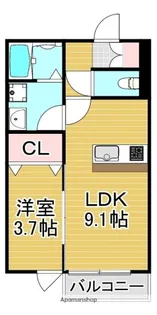 CS津福【1階】の間取り