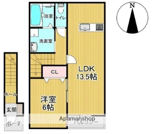 アレイ11【B棟201号室】の間取り