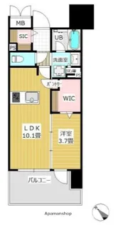 ラコント西鉄久留米【9階】の間取り