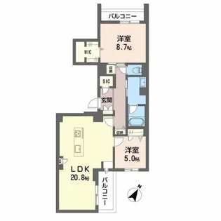 福岡県福岡市南区大楠2丁目【マンション】の間取り