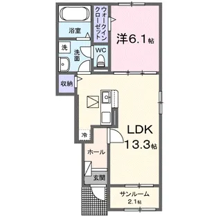 ロータス田主丸 1【1階】の間取り
