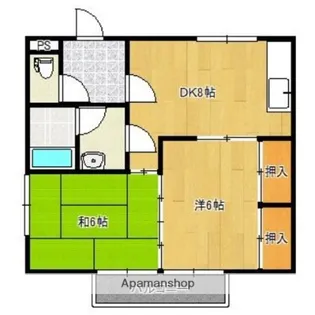 ビューハイツ井上【3階】の間取り