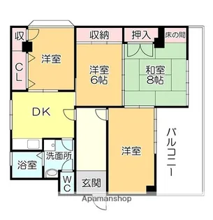 廣田ビル【3A号室】の間取り