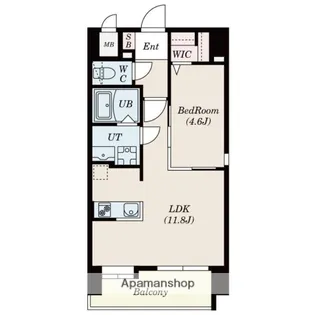 1LDKの間取り画像