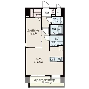 1LDKの間取り画像