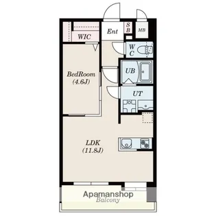 1LDKの間取り画像