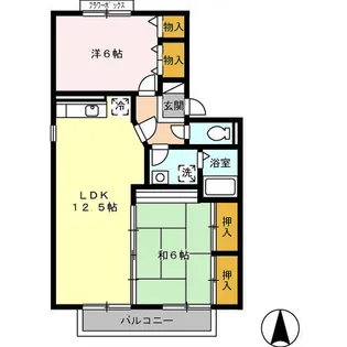セジュール若葉 A棟【2階】の間取り