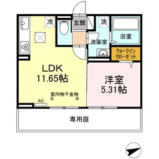 ルピナ梅満【1階】の間取り