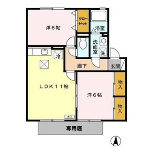 エスポワール【1階】の間取り