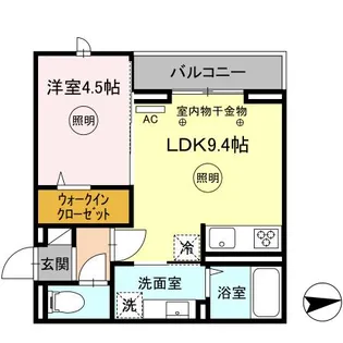 DーROOM FIRST 大善寺駅前【3階】の間取り