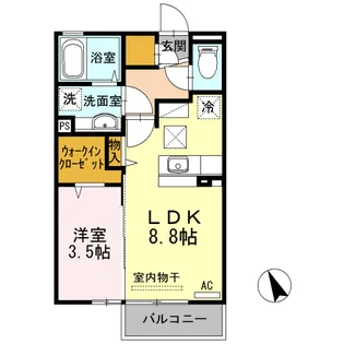セジュール・コロン【1階】の間取り