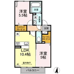 ベル・レーブルーチェ・チアラ ベル・レーブ【2階】の間取り