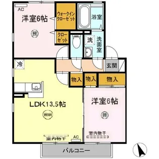 リビングタウン小森野 弐番館【2階】の間取り