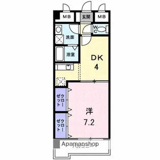 ユウメイトビル【4階】の間取り