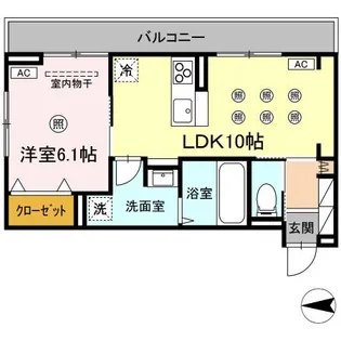 CASA EDO【2階】の間取り