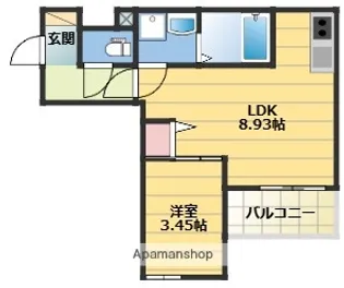 GAIA櫛原【3階】の間取り
