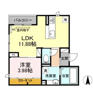 プロムナード新堀【3階】の間取り