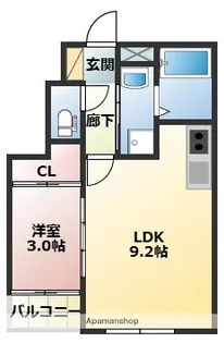 THE TRINITY東櫛原【1階】の間取り