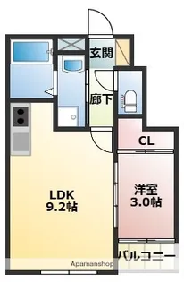 THE TRINITY東櫛原【1階】の間取り