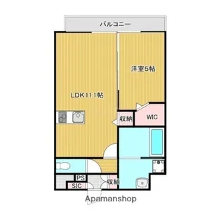 フェリシエ久留米【603号室】の間取り