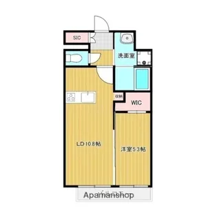 フェリシエ久留米【201号室】の間取り