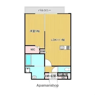 フェリシエ久留米【605号室】の間取り