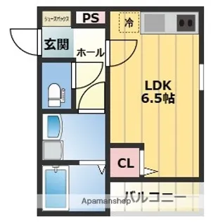 THE NOBLES六ツ門【3階】の間取り