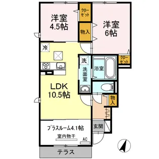 パエーゼヴィラージュ パエーゼ【101号室】の間取り