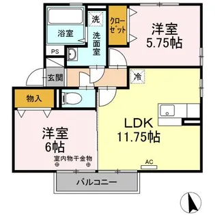 ボスコルーチェ【2階】の間取り