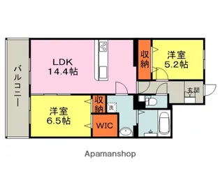 GRAN GRACE久留米南Ⅱ【3階】の間取り