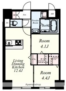 MYS CASETTA KURUME(ミースカセッタクルメ)【1階】の間取り