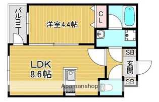 (仮称)小頭町賃貸マンション【502号室】の間取り