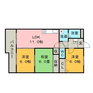 センチュリー中央【2階】の間取り