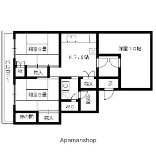 ミモザハイツ【3-1号室】の間取り