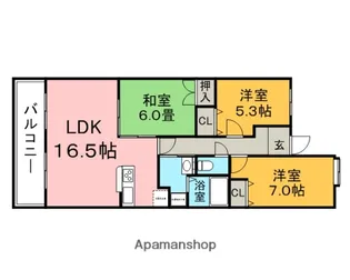 3LDKの間取り画像