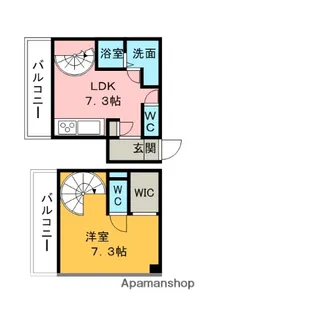 ラビーナ櫛原【1階】の間取り