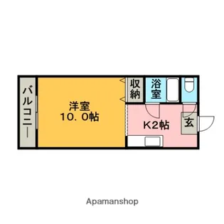 エトランゼ3宮本【1階】の間取り