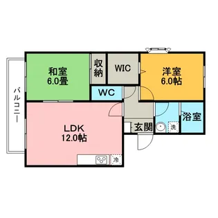 セジュール津福L【3階】の間取り
