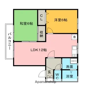 アーバンライフ津福【1階】の間取り