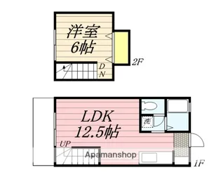福岡県久留米市山川町【テラスハウス】の間取り