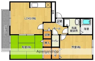 シャンポール【1階】の間取り