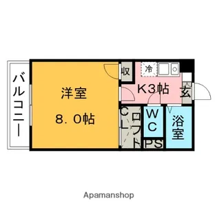 メゾンブランセ【706号室】の間取り