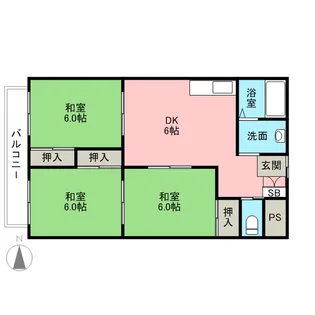 吉岡ビル【4階】の間取り